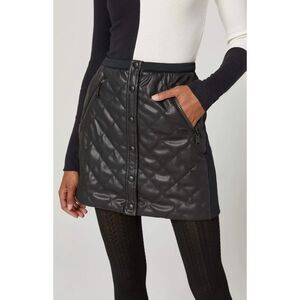 Alp-n-Rock‎ Valentina Black Quilted Faux Leather Skirt Women’s XS NEW WITH TAGS